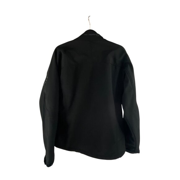 Free Country Mens Black Softshell Jacket Zipper Pockets Lined Outdoor Coat - Picture 3 of 4